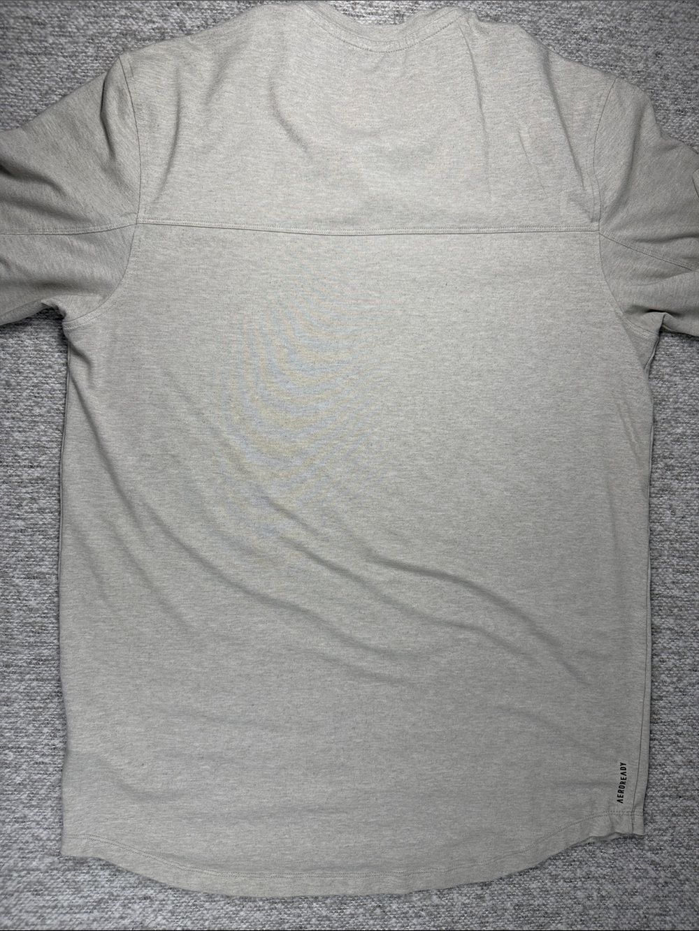 adidas Men’s Heather Light Gray Short Sleeve Crew Tee Aeroready Size M - Picture 7 of 11